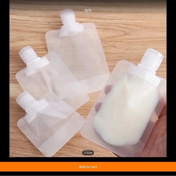 5 Clear Refillable Plastic Travel Bottles - Picture 5 of 8